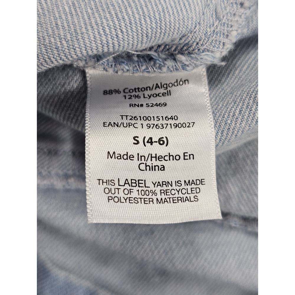 Time And Tru Denim Shift Mini Dress Womens S(4-6) Ladies Light Blue Sleeveless - Picture 8 of 9